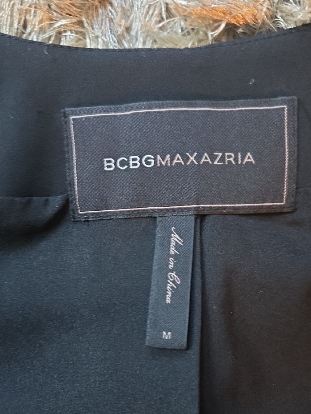BCBGMaxAzria Cropped Black Draped Open-Front Blazer - Picture 4 of 14
